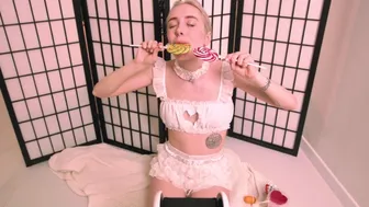 ASMR Cute Girlfriend Licking Your Candy - Mia Delphy