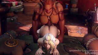 WoW Porn Animations! Jaina Proudmore getting her ass fucked by an Orc