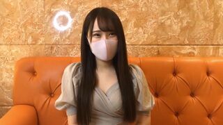 色気がエグいGカップ受付嬢のフェラ＆イラマチオ→顔射①。G-cup receptionist's blowjob and deep-throating, then face-fucking①.