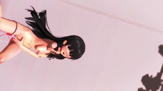 【MMD】Isokaze-chan (Masara) who couldnt beat the rotor after all【R-18】
