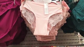 Diaper Girl Pees her Pull Up while Shopping Panties