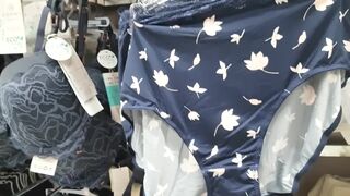 Diaper Girl Pees her Pull Up while Shopping Panties