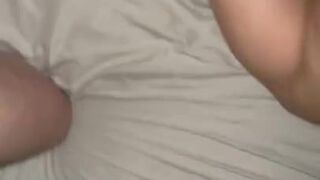 Sex with pregnant girl. Plays with big tits. Cum inside.