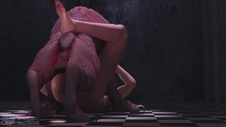 Hellhound Creampie Girl (With Sound) | Horror 3D Animation & Sculpture