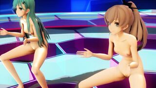 【MMD】Suzuya and Kumano - Little Apple【R-18】