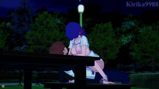 Sakura Matou and Shirou Emiya have deep sex in a park at night. - Fate/stay night Hentai