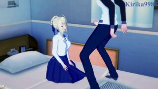 Saber and Shirou Emiya have deep sex at home. - Fate/stay night Hentai