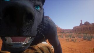 Wild Life Tiger Furry Girl With Wolf (Furry Girl POV)