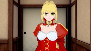 POV-Red Saber Nero Claudius allow you sextime [Hentai 3D]