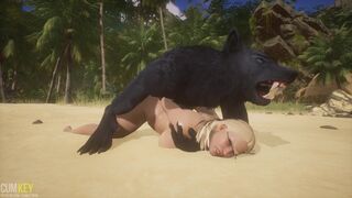 Chubby Girls wants to Fuck too | Big Cock Werewolf | 3D Porn Wild Life