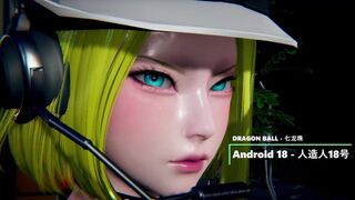 DRAGON BALL - Android 18 × Master Roshi × Policewomen - Lite Version