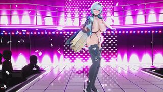 mmd r18 KING's Knight Eula perform for the prime minister and make him cum 3d hentai genshin impact