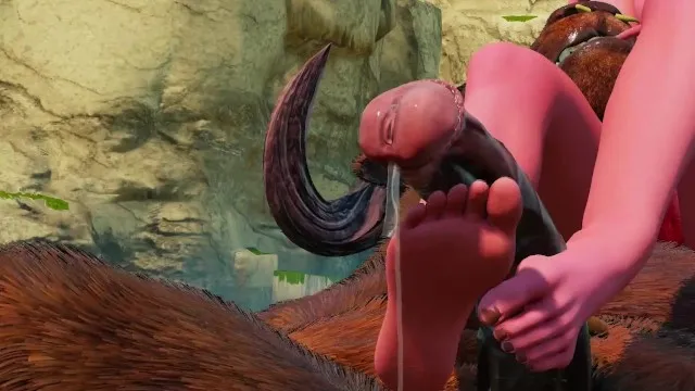 Girl Dick Monster - Furry Minotaur Vs Horny Girl | Big Cock Monster Toejob | 3D Porn Wild Life  - FAPCAT