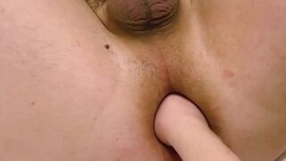 Lovely wife gently fisting husband's ass till he cum - Passionate Femdom Fisting