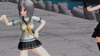 【MMD】Hamakaze-Urakaze - Light pilgrimage demons【R-18】