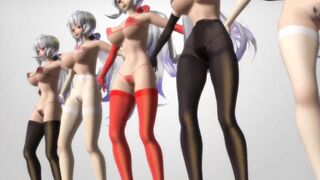 【MMD】HakuX5 Beautiful legs【R-18】