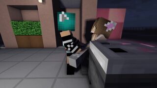 Minecraft porn parody | Sex of two sissies on a dark night on the roof of a parking lot | 4K 60 FPS