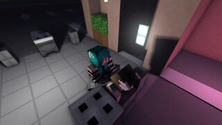 Minecraft porn parody | Sex of two sissies on a dark night on the roof of a parking lot | 4K 60 FPS