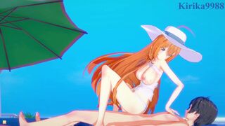 Pecorine and Yuuki have deep sex on the beach. - Princess Connect! Re:Dive Hentai