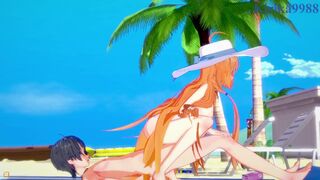 Pecorine and Yuuki have deep sex on the beach. - Princess Connect! Re:Dive Hentai