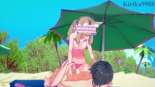 Maho and Yuuki have deep sex on the beach. - Princess Connect! Re:Dive Hentai