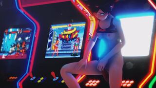 MMD r18 Seductive girl play at arcade to make people cum 3d hentai