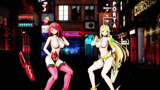 MMD r18 Hikari and Homura sexy girls will make you hard and cum fast 3d hentai