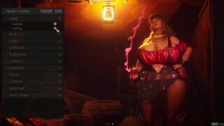 Under The Witch Alpha - gameplay Pirate girl showed her huge breasts