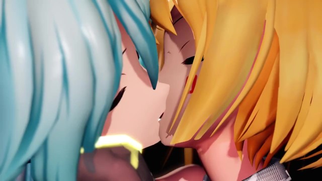 Hentai Yuri Lesbian Kiss - Rin X Miku Passionate Lesbian/Yuri Time On The Bed - 3D/MMD - FAPCAT