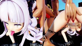 MMD R18 Mesugaki reward fingering from master very pervert she want to cum more 3d hentai