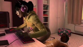 Gamer Girl Playing League of Legends