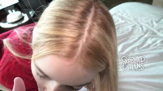 Very petite blonde has just turned 18 and is making her porn debut