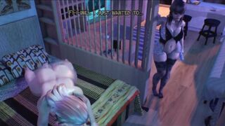 Animated TGirl with Girl - Trans MILF fucks Girl For Rent - 3D Futanari on Female, Hentai Porn Game