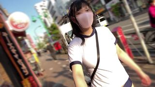 【Ｉカップ変態女子大生とうふ】ノーブラランニング新大久保で体操着ブルマで最後は男子学生に囲まれて・・・