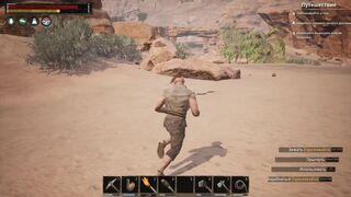 Conan Exiles game 18+ climbing going for iron ore