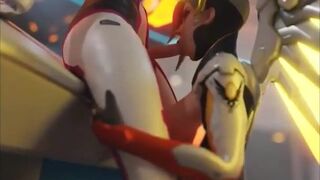 Mercy Sucking Futa D.Va Cute Cock