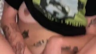 tatted slut gets fucked and slapped hard