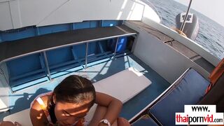 Sexy amateur Thai teen fucked on a boat