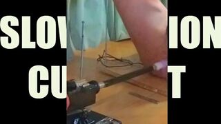 Amateur CFNM Femdom. Anal Fucking Machine + Cock Ring Vibrator + Feet Tickling = Huge Ruined Orgasm