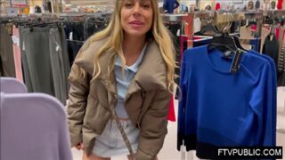 First time masturbation in busy store