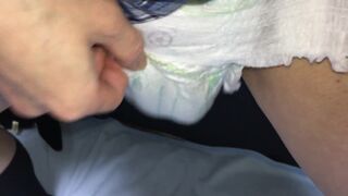 023 I wore a skirt and diapers and masturbated! Part 3