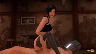 3D Ada Wong fuck on the floor in the middle of the bar resident evil