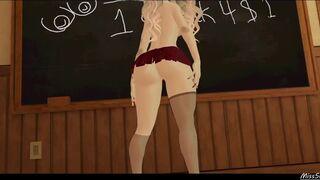 VR Teacher MissSucc Spanks Ass on Stream