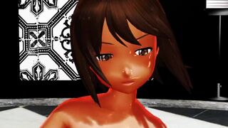 【MMD】Hybrid with mobs【R-18】