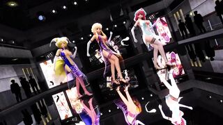 【MMD】STEP with purple & indigo & yuyuko【R-18】