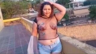 Mary cadelona wife showing me off by the waterfall of Salto SP, and on the street, I love that males see me all naked or watch my tits through the transparency, see me as if I had my naked tits on display