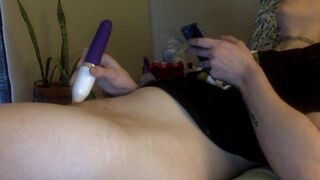 redhead edges with a new vibrator!!!