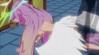 jibril milks a load into her ass pussy