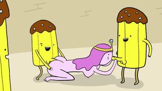 Princess Bubblegum Gets Gangbanged by Banana Guards