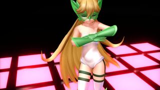 【MMD】Mass production Repa-chan red-green-blue【R-18】